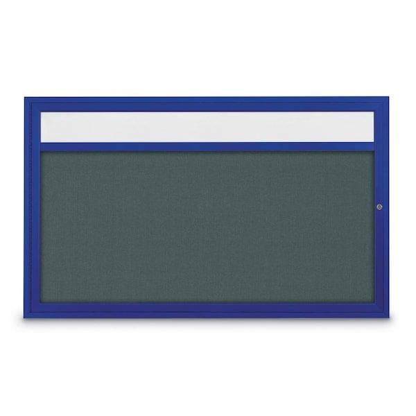 Hinge-less Radius Corkboard, 30"x36", Black Alum Frame/Medium Grey